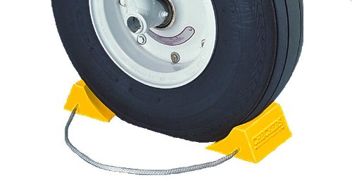  [AUSTRALIA] - Tigerchocks AC201 Urethane Lightweight Commercial Aviation Wheel Chock, Yellow, 5.5" Length x 4.5" Width x 2.75" Height