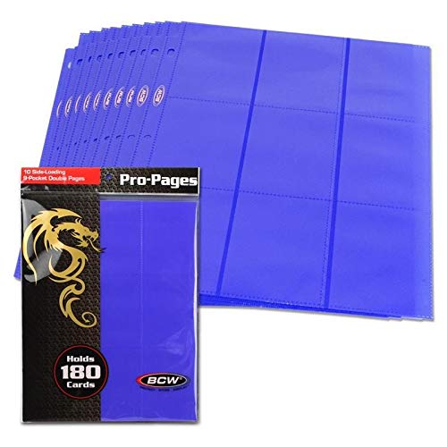 BCW Supplies Blue Double-Sided 9-Pocket Pages Holder (10-Pack) - LeoForward Australia