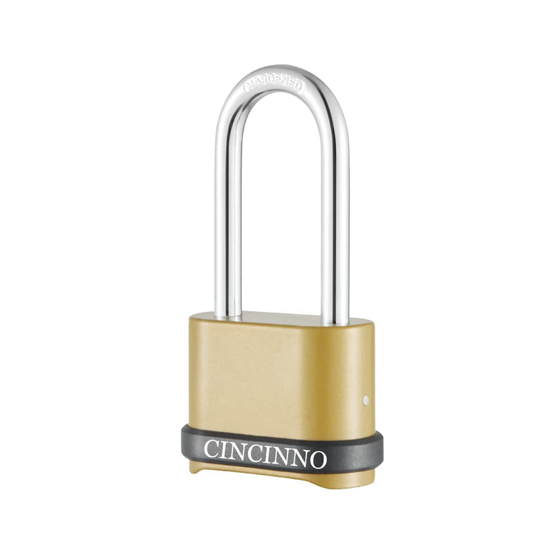  [AUSTRALIA] - CINCINNO 4 Digit Combination Lock, Heavy Duty Combination Padlock with Long Shackle Combo Padlock for Outdoor Use ,Sheds, Locker, Storage Unit, Gym and Gate