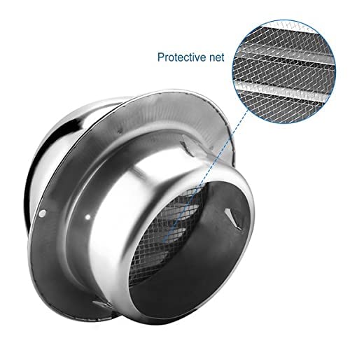  [AUSTRALIA] - Hon&Guan 8'' Air Vent, Stainless Steel Ventilation Grille Cover External Extractor Wall Vent Outlet-with A Pair of Gloves. 8 Inch