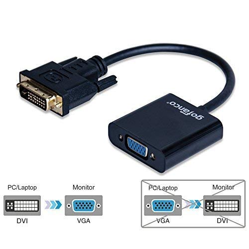  [AUSTRALIA] - gofanco Active DVI-D to VGA Adapter Converter - Male to Female M/F Video Adapter Cable for DVI-D 24+1 for DVI Device, Laptop, PC to VGA Displays, Monitors, Projectors (DVIDVGA2)