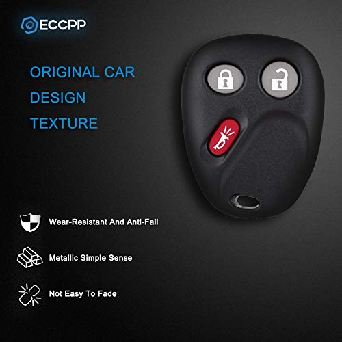  [AUSTRALIA] - ECCPP 2X Case Shell Keyless Entry Remote Key Fob Replacement for 03 04 05 06 Cadillac Escalade Chevrolet Avalanche 1500 2500 Silverado 1500 HD Hummer H2 for LHJ011