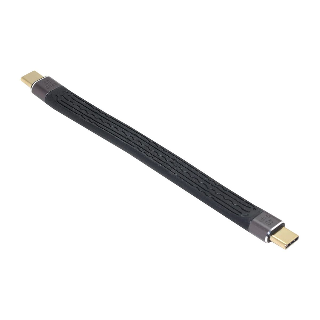  [AUSTRALIA] - Cablecc Type-C USB-C Male to Male USB4 40Gbps 100W 8K Flat Slim FPC Data Cable for Laptop & Phone 13cm Type-C to Type-C 40Gbps