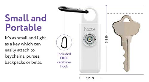  [AUSTRALIA] - Hootie Personal Keychain Alarm for Women, Men, and Kids Protection- Hand Held Safety Siren for Self Defense and Emergency, Loud Pocket and Key-Chain-Safe Sound Device with Panic Strobe Light, Lavender