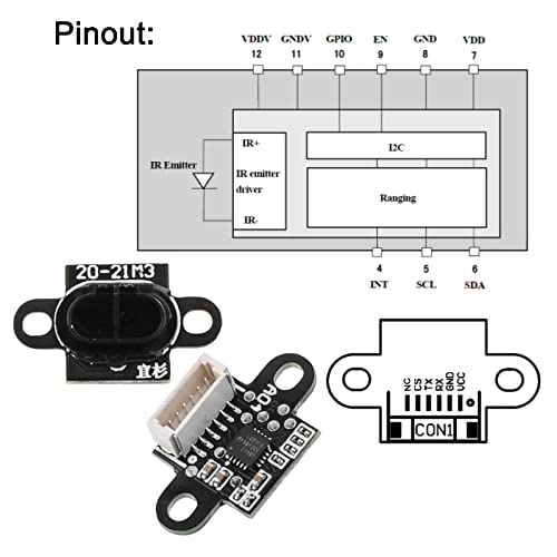  [AUSTRALIA] - Wishiot TF-LC02 Lidar Ranging Module TTL Level DC3-3.6V with 6Pin Male Connector to Dupont Wire for Arduino Raspberry Pi STM32 Home Robot Smart Car