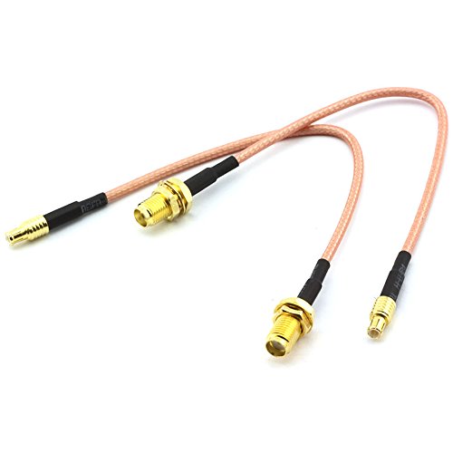  [AUSTRALIA] - DZS Elec 2pcs RG316 Wire Jumper 15cm SMA Female to MCX Male with Connecting Line RF Coaxial Coax Cable Antenna Extender Cable Adapter Jumper