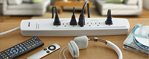 Woods 41704 6-Outlet Energy Saving Surge Strip with 3’ Cord and 1780J of Surge Protection - LeoForward Australia