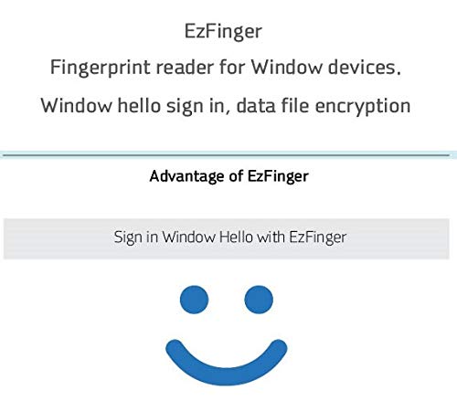 Octatco EzFinger Fingerprint USB Key for Windows 7, 8, 8.1 & 10, Windows Hello, File encryption, Folder Lock, Biometric Authentication - LeoForward Australia