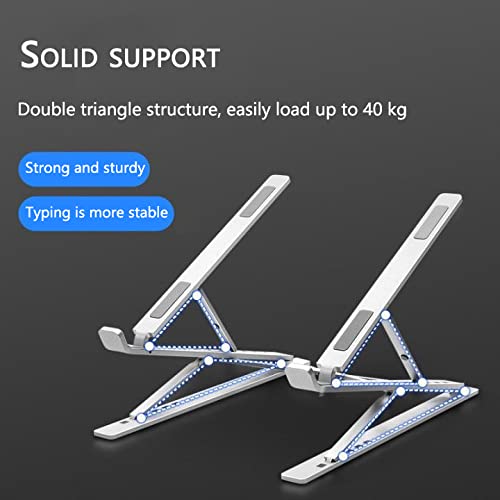  [AUSTRALIA] - Dogfish Laptop Stand, Ergonomic Aluminum Laptop Riser for Desk, Computer Stand 7+9-Step Height Adjustable, Foldable Notebook Stand Compatible with All 10-17" Laptops