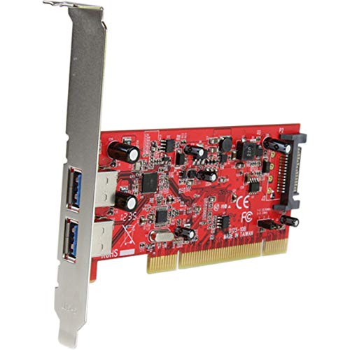  [AUSTRALIA] - StarTech.com 2 Port PCI SuperSpeed USB 3.0 Adapter Card with SATA Power - Dual Port PCI USB 3 Controller Card (PCIUSB3S22)