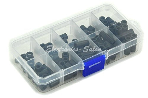  [AUSTRALIA] - Electronics-Salon Black Nylon Round Spacer Assortment Kit, Not Threaded for M4 Screws, Plastic. OD 7mm, ID 4.1mm, L 2mm 4mm 5mm 6mm 8mm 10mm 12mm 16mm 18mm 21mm.