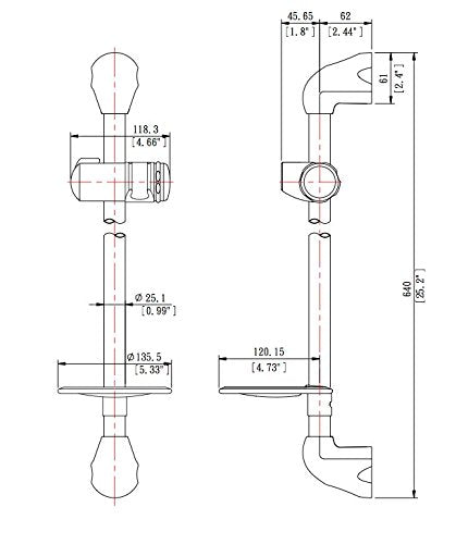  [AUSTRALIA] - Dura Faucet DF-SA300CL-SN RV Shower Slide Bar (Brushed Satin Nickel)