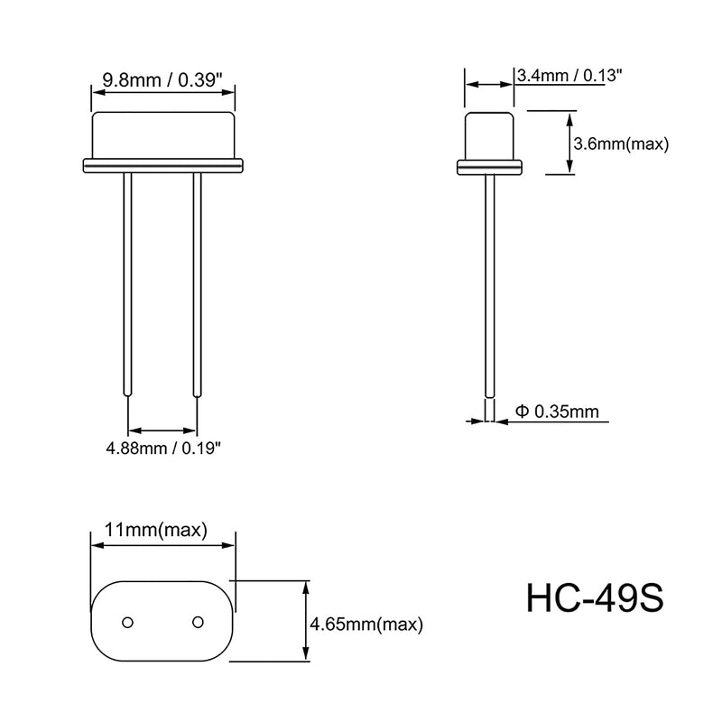  [AUSTRALIA] - uxcell DIP Quartz Crystal Oscillators Resonators 3.579545MHz HC-49S Replacements 10 Pcs