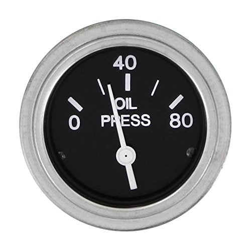  [AUSTRALIA] - Sierra International 80180P Heavy Duty Electric 80 PSI Oil Pressure Gauge for Inboard & Diesel Engines, 2"