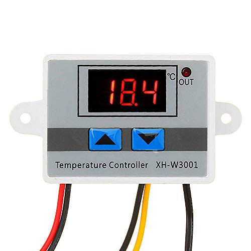  [AUSTRALIA] - Digital thermostat, 220V, temperature controller, control of cooling and heating thermostat switch with sensor, -50 °C to 110 ℃