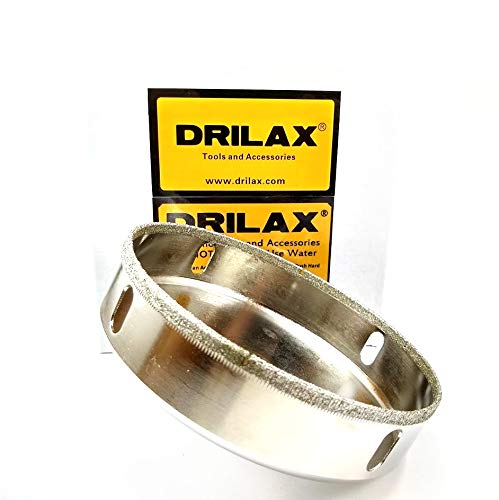 Drilax Diamond Coated Hole Saw 4-7/8 inch Drilling Tool Kitchen Bathroom Shower Drain Ceramic Porcelain Tiles Glass Marble Granite Quartz Holesaw - LeoForward Australia