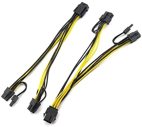  [AUSTRALIA] - PCIe 8 Pin Female to Dual 8 Pin (6+2) Male Power Adapter PCI Express Graphic Card Connector Extension Cable Mining Video Card Power Cable 9 inch