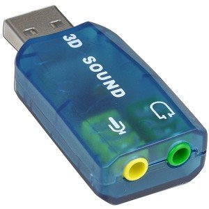  [AUSTRALIA] - 2-Channel USB 2.0 External Digital Sound Adapter - Plug in Headphones & Microphone Through A USB Port!