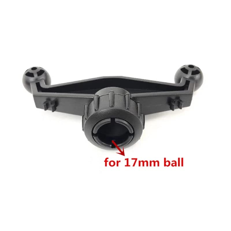  [AUSTRALIA] - ThtRht 2 Pack 17mm Ball Mount Splitter Adapter 1 to 2 Head Joint Extension Connector Base for Dual Socket Stand Arm Bracket Clamp Clip Car Mobile Phone Holder Car Dashboard Phone Tablet Cam