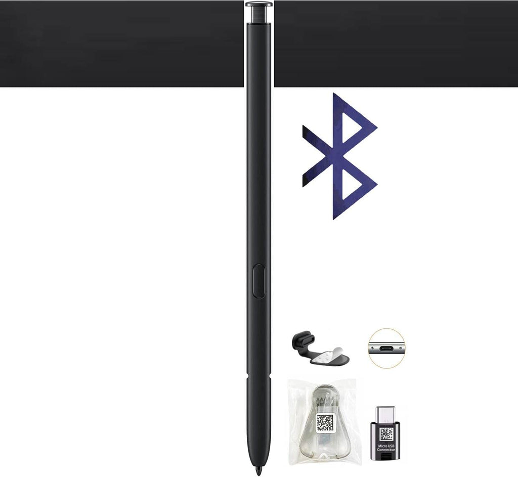  [AUSTRALIA] - S22 Ultra S Pen ( WithBluetooth ) Replacement for Samsung Galaxy S22 Ultra 5G Stylus Pen Replacement Touch Pen +Type-C Converter +Tips (Black) Black