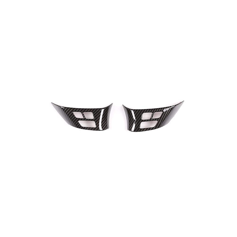  [AUSTRALIA] - YIWANG Carbon Fiber Style Car Steering Wheel Button Frame Sticker For BMW X1 E84 2010-2013，For BMW E90 E92 3 Series 2005-2012 Auto Accessories