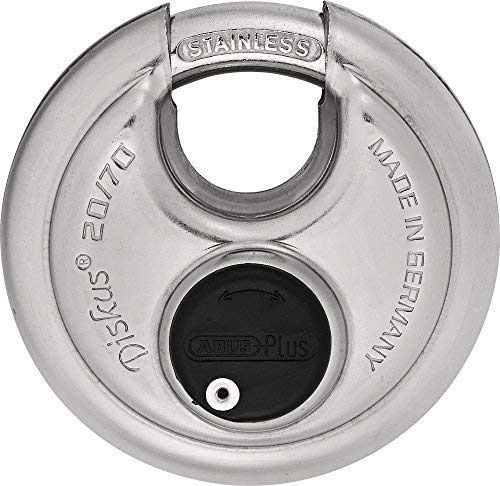  [AUSTRALIA] - ABUS 20/70 Diskus Stainless Steel Padlock with 3/8" Shackle, Keyed Different, Made in Germany Keyed Differently