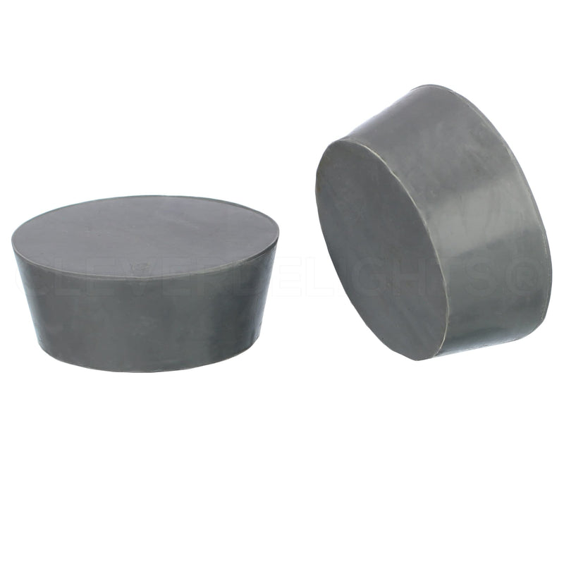  [AUSTRALIA] - CleverDelights Rubber Stoppers — Size 12 — 3 Pack — 54mm x 64mm x 25mm Long — Gray Solid Plug #12