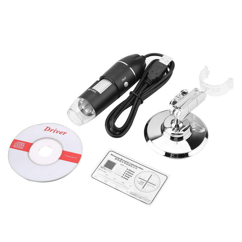  [AUSTRALIA] - LED Digital Microscope 50X to 500X 2MP USB Magnifier 8 LED Magnification Endoscope Camera Magnifier PC Video Camera with Stand(Support USB UVC Protocol Equipment)