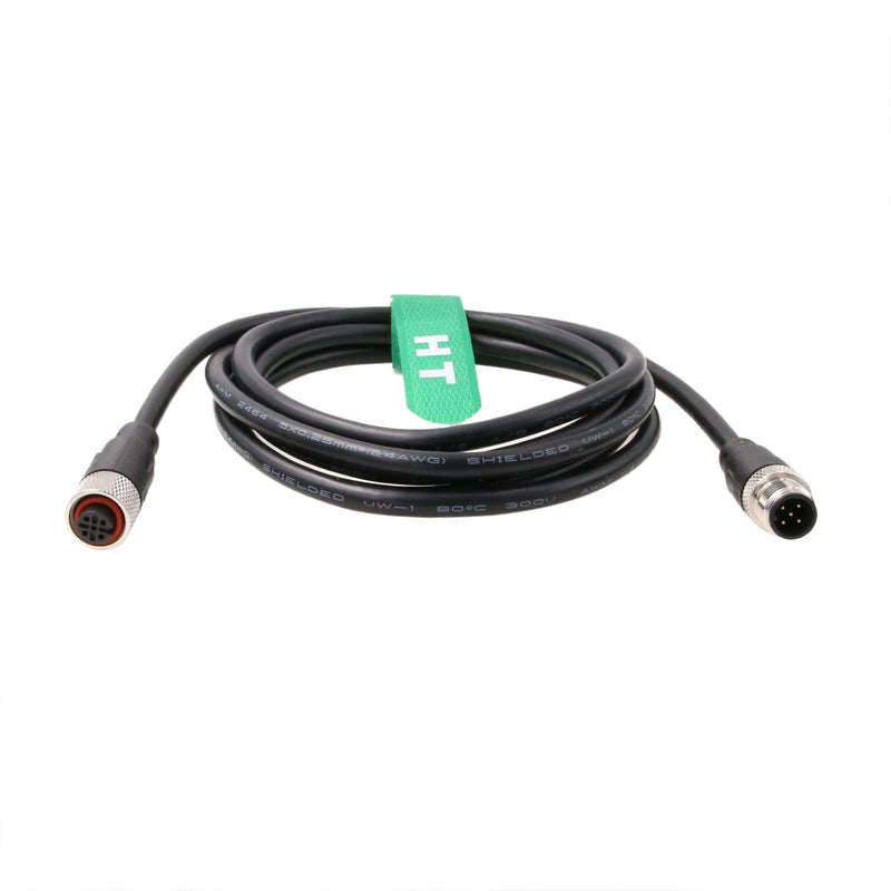  [AUSTRALIA] - HangTon M12 A Code 5 Pin Male Female Actuator Sensor Signal Shielded Cable for Industrial Controls Automation Device Network DeviceNet CANopen IO Link Profibus (5) 5.0 Meter