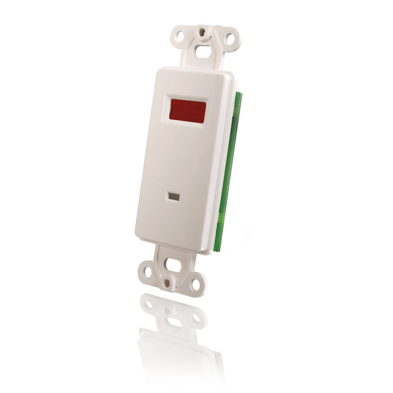 C2G 40478 TruLink Infrared (IR) Remote Control Dual Band Wall Plate Receiver, TAA Compliant, White IR Repeater - LeoForward Australia