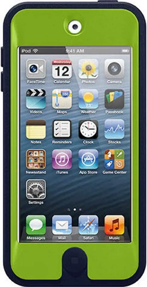  [AUSTRALIA] - OTTERBOX Defender Series Case for iPod Touch 7th Generation - Compatible with 5th and 6th Gen - Includes Cleaning Cloth - Bulk Packaging - Punk (Glow Green/Admiral Blue) PUNK (Glow Green/Admiral Blue)