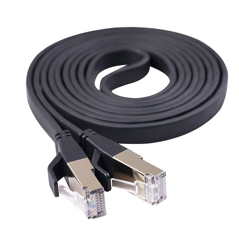  [AUSTRALIA] - REXUS Flat Cat 8 Ethernet Network Cable 6 FT, High Speed 40Gbps 2000Mhz SFTP LAN Wires Internet Patch Cable with RJ45 Gold Plated Connector for Server,Router,Modem,PC,Switch(C8F18) Cat8 - 6 FT