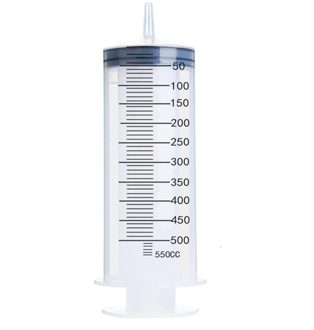  [AUSTRALIA] - 500ml Large Syringe, Plastic Syringe for Scientific Labs, Watering, Refilling (Individual Wrap)