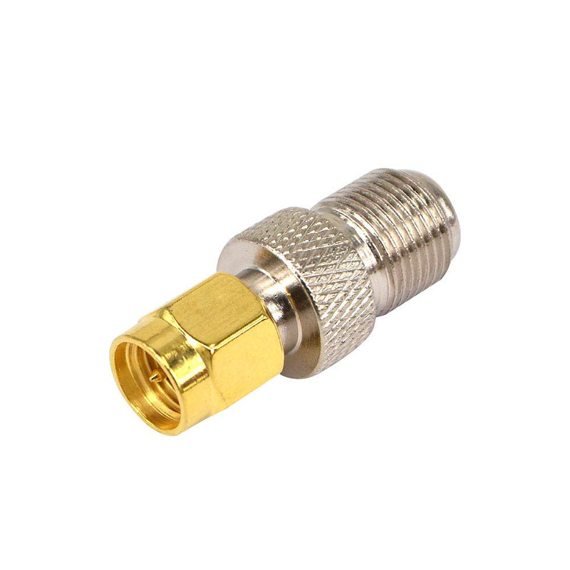  [AUSTRALIA] - BOOBRIE SMA Coaxial Cable Connector SMA to F Coax Adapter SMA Connector SMA Male to F Female Adapter for LAN / LMR Wireless Antenna Devices / RF Coaxial Cable / WiFi Radios External Antenna Pack of 2