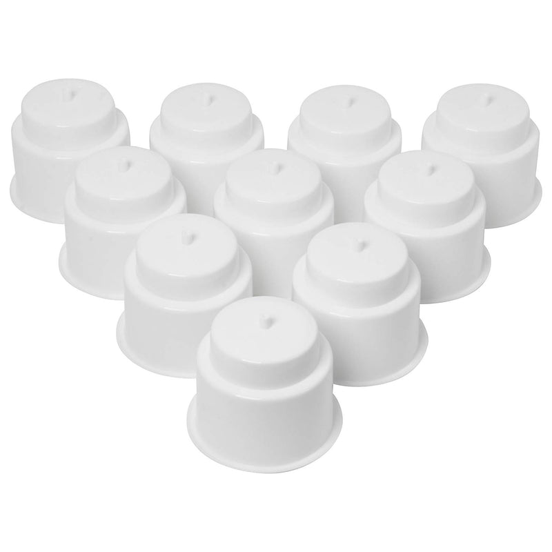  [AUSTRALIA] - NovelBee Recessed Plastic Cup Drink Holder with Drain for Boat Truck Car Camper RV (White, 10pcs)