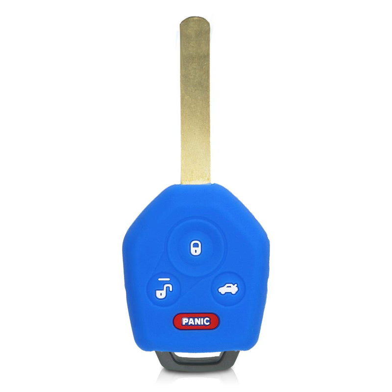  [AUSTRALIA] - kwmobile Car Key Cover for Subaru - Silicone Protective Key Fob Cover for Subaru 4 Button Car Key - Blue