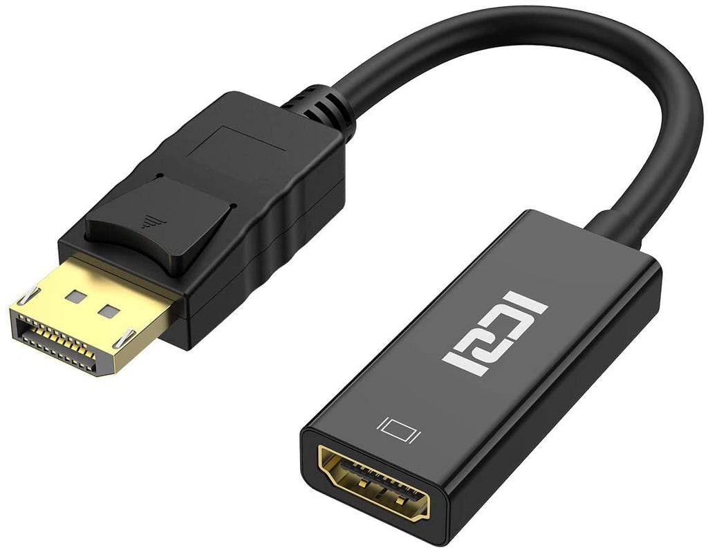  [AUSTRALIA] - DisplayPort to HDMI Adapter, ICZI Uni-Directional DP Display Port to HDMI Cable Converter Adapter Gold-Plated Monitor Adapter for Computer, Desktop, PC, Projector, HDTV DP to HDMI