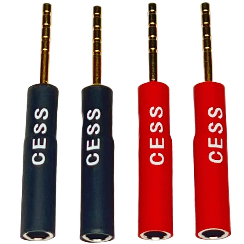  [AUSTRALIA] - CNCESS CESS-053 Banana Plug to Pin Plug Adapter, 4mm Female to Male Screw Type Banana, 4 Pack (Straight PIN) Straight PIN