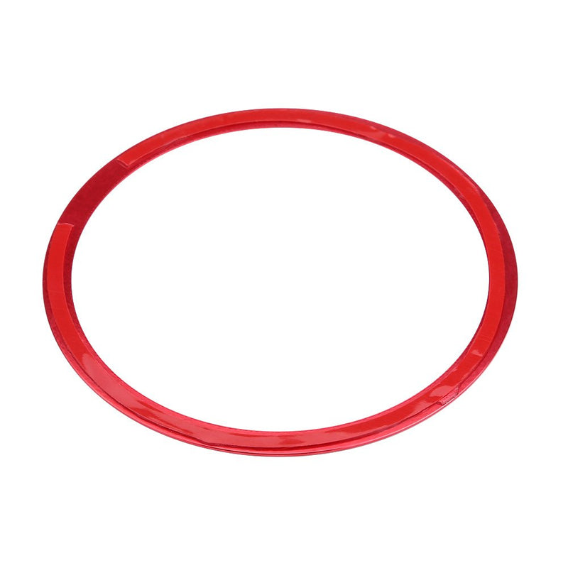  [AUSTRALIA] - Keenso Car Steering Wheel Ring Cover Trim Aluminium Chromium alloy Decoration Frame Trim for Audi A1 A3 A4 A5 A6 Q3 Q5(Red) Red