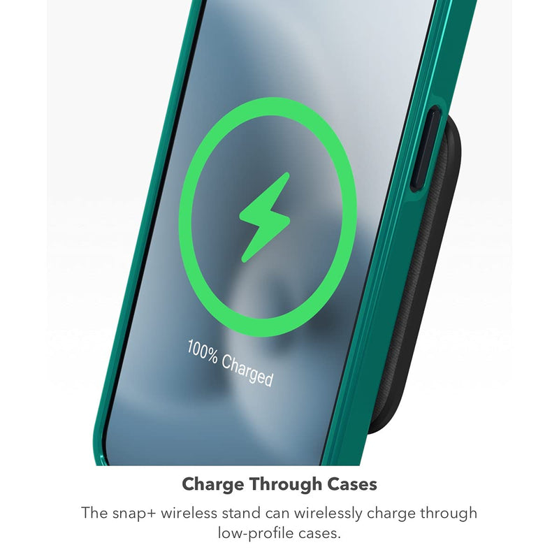  [AUSTRALIA] - mophie - 15W Wireless Charging Stand Compatible with snap and MagSafe for Smartphones, iPhone, Google Pixel, Samsung Galaxy, Qi-Enabled Devices