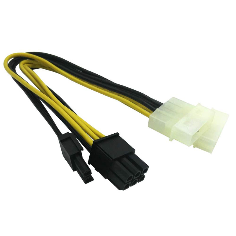  [AUSTRALIA] - COMeap (3-Pack) 8 Pin (6+2) Male PCI Express to 2X Molex Power Adapter Cable 9-inch(23cm) Molex Port