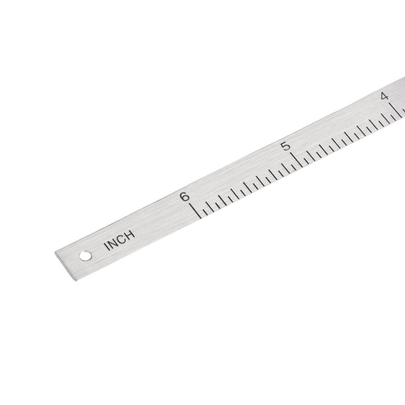  [AUSTRALIA] - uxcell Center Finding Ruler 6-inch Table Sticky Adhesive Tape Measure, Aluminum Track Ruler with Holes, (from the Middle).