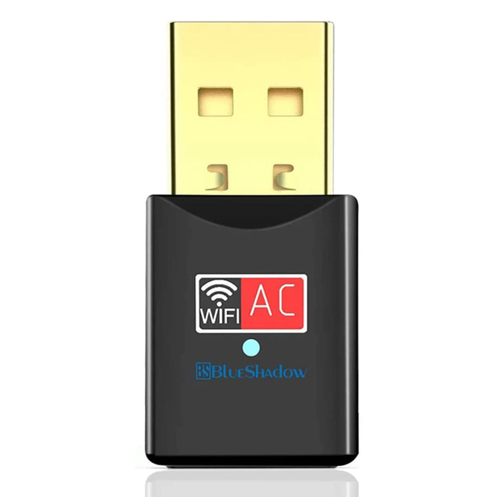  [AUSTRALIA] - Blueshadow USB WiFi Adapter - Dual Band 2.4G/5G Mini Wi-fi ac Wireless Network Card Dongle for Desktop Laptop PC Support Windows XP Vista/7/8/8.1/10 (USB WiFi 600Mbps)
