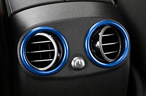 Duoles 7pc Aluminum Air Conditioner Vent/Opening Inner Trim Decoration Covers for 2015-up Mercedes W205 C-Class, 2016-up GLC Class (Blue) blue - LeoForward Australia