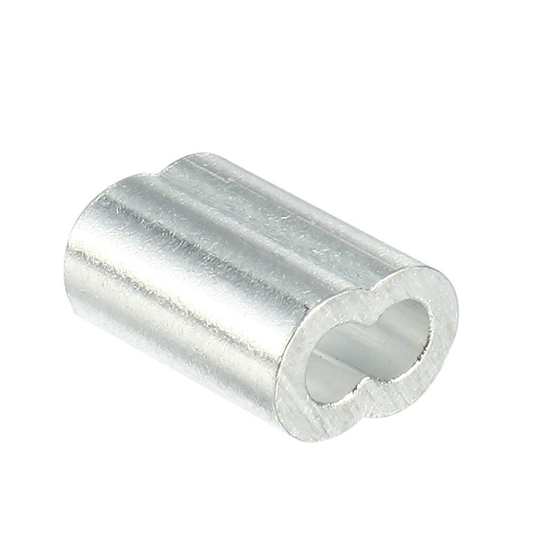 uxcell Aluminum Crimping Loop Sleeve Double Barrel for 1/4"-5/16" Wire Rope Pack of 10 - LeoForward Australia