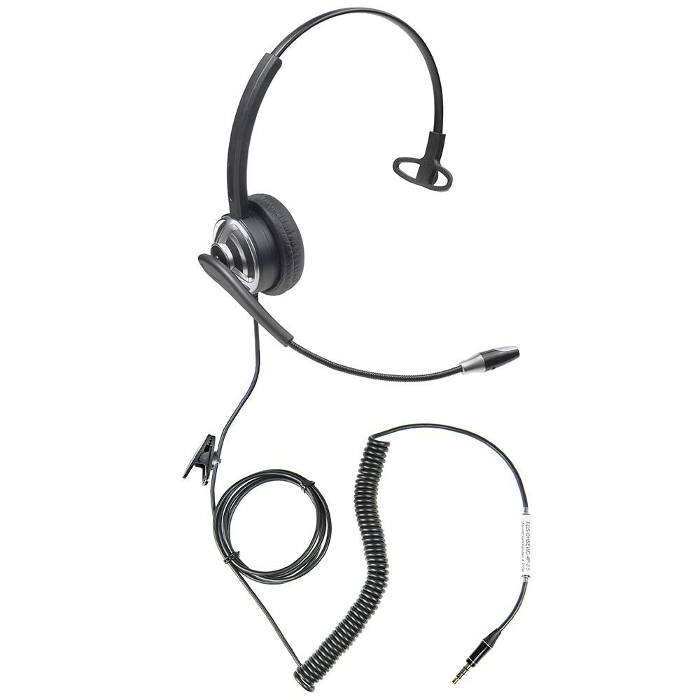  [AUSTRALIA] - ECS | WordCommander | 3.5mm 4-Pole Dictation Headset Compatible with Smartphones and Tablets