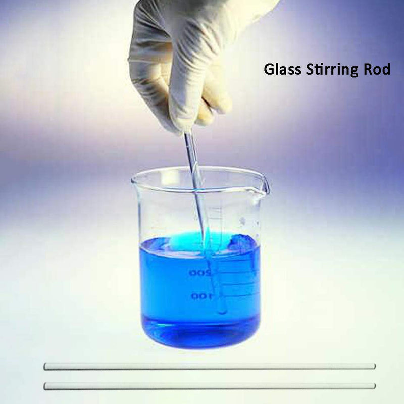  [AUSTRALIA] - Glass Stirring Rod Stir Stick 12'' Long 0.25'' Diameter with Both Ends Round 6 Pack