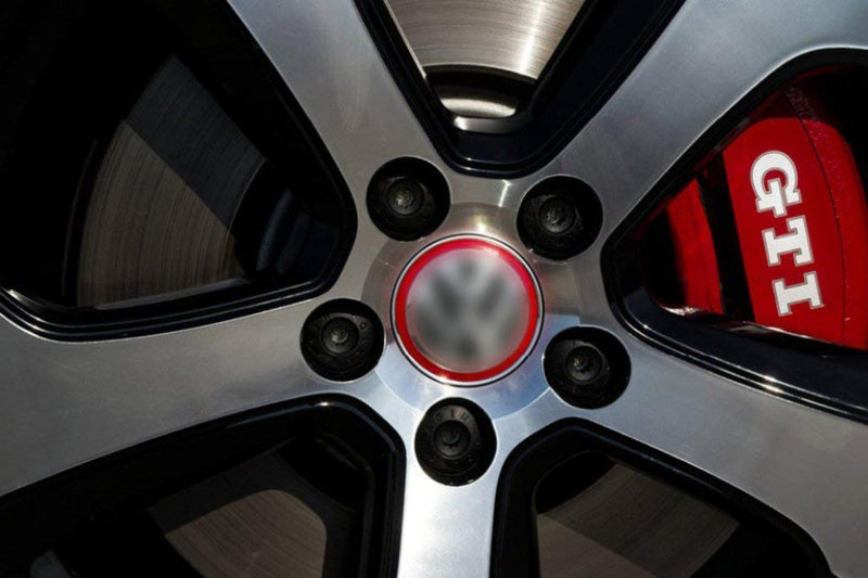 4 Pieces Pack Car Wheel Center Cap Hub Rings Alloy Decoration For VW Volkswagen Tiguan L Caddy EOS Golf Jetta Phaeton Scirocco Sharan Touran Transporter (Red) Size: inner 2.21 inch Red - LeoForward Australia