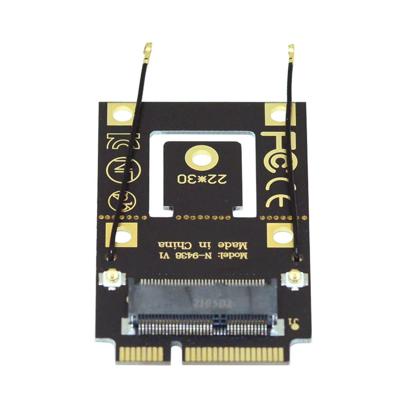  [AUSTRALIA] - Cablecc NGFF M.2 Key-A to Mini PCI-E PCI Express Converter Adapter for 9260 8265 7260 AC WiFi Bluetooth Wireless Card