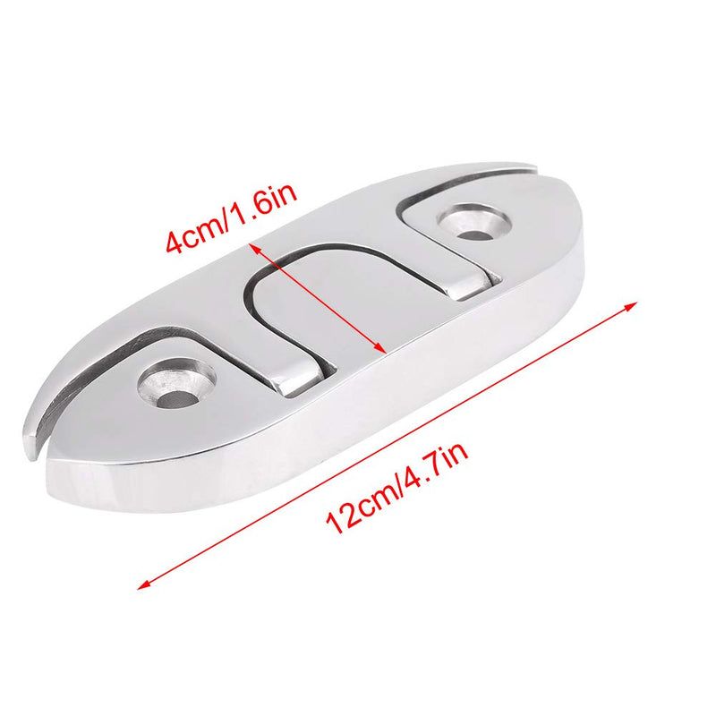  [AUSTRALIA] - Acouto Boat Cleat 4.5inch Marine Boat Flip Up Folding Cleat Dock Cleat Hideaway Boat Cleat 316 Stainless Steel
